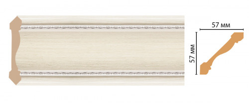 Плинтус потолочный DECOMASTER 179-15 (57*57*2400мм)