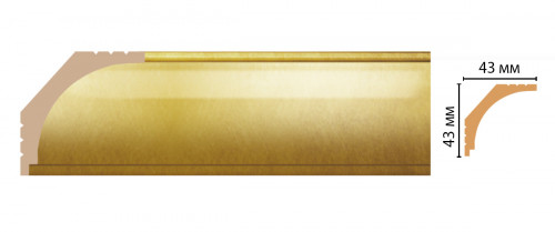 Плинтус DECOMASTER D109-374 ШК/36 (43*43*2400 мм)