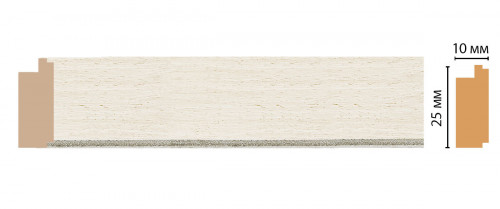 Молдинг DECOMASTER 102-15 (25*10*2400мм)
