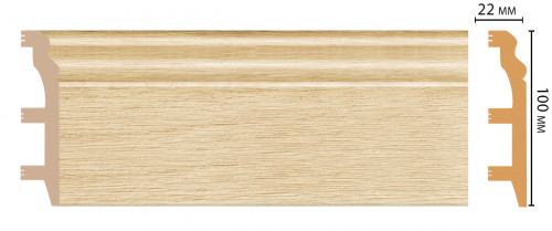 Плинтус напольн.DECOMASTER D232-71 ШК/14 (100*22*2400 мм)