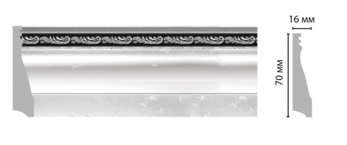 Плинтус напольный DECOMASTER 193-63 ШК/20 (70*16*2400мм)