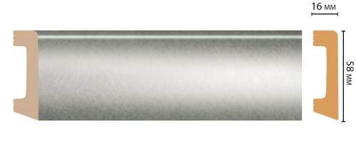 Плинтус напольный DECOMASTER D234-375ДМ (58*16*2400 мм)