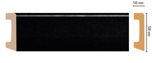 Плинтус напольный DECOMASTER D234-195ДМ (58*16*2400 мм)
