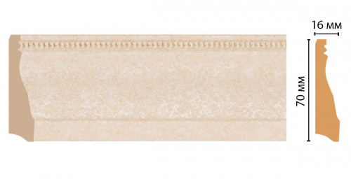 Плинтус напольный DECOMASTER 193-18D ДМ (70*16*2400 мм)