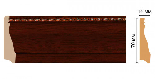 Плинтус напольный DECOMASTER 193-52 (70*16*2400мм)